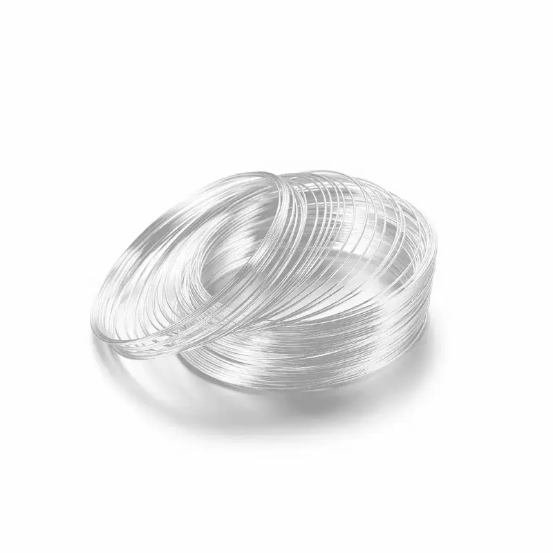 K81. Silver Memory Wires 100 Hoops