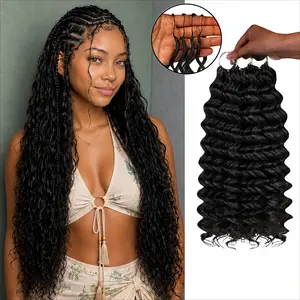 LASHEY Crochet 100% Feather Crocher Human Hair for Miracle Knots Boho Braids Burmese Curly Pre-Separated 50g-70g/Pack, 3-4 Packs for Full Head, Multiple Curly&Wave Textures Protective Hairstyles for Black Women#TikTokShopStockUp #SummerVibes