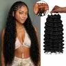 Lashey Crochet 100% Feather Crocher Human Hair for Miracle Knots Boho Braids Burmese Curly Pre-Separated 50g-70g/Pack, 3-4 Packs for Full Head, Multiple Curly&Wave Textures Protective Hairstyles for Black Women##tiktokshopbacktoschool #SummerWins