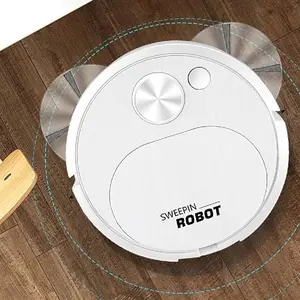 Robot Vacuum and Mop, Vacuum Robot mop AdvancedObstacle Avoidance, Robotic Vacuum Cleaner Robot SlimRobotic Vacuum CleanerDesign, Ideal for Pet Hair, Hard Floor- Black(18*18*3cm)