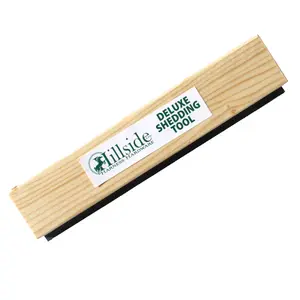Deluxe Shedding Tool Made In USA Wood Grip Shedder With Serrated Edge Horses Dogs Cats Pets