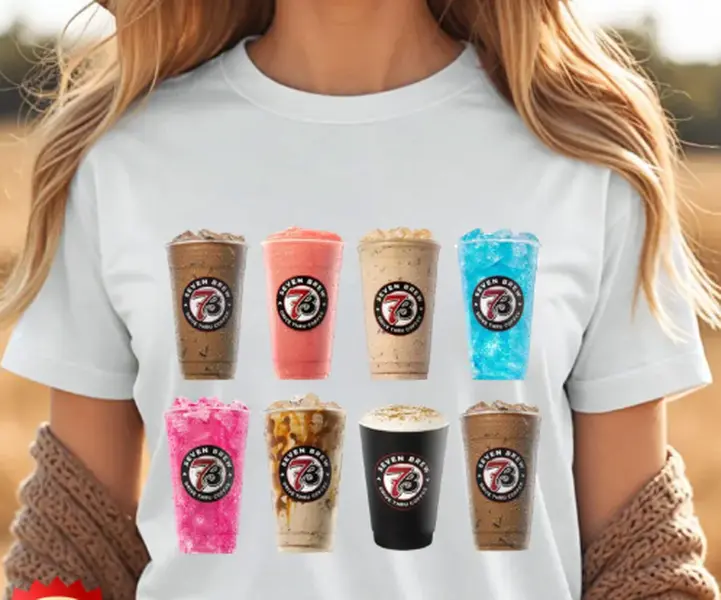7brew Coffee Shirt, Coffee Lover Sweatshirt, Coffee Gift Shirt, Cute Coffee Lover Tee, Trendy Tee, Cute Gift