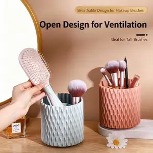 Makeup Brush Storage Tube, Lipstick Organizer Desktop Pen Holder, High-End Large Capacity Makeup Brush Container, One Pack Per Bag