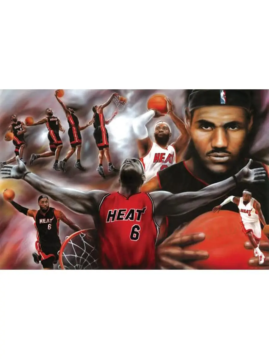 Hot Stuff Enterprise Z119-24x36-NA Lebron James Painting Poster, 24 x 36