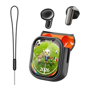 Sweatproof Wireless Earphones Bluetooth 5.4 Secure Fit with LED Display High Fidelity Sound Built-in Mic Comfortable In-Ear for Office Study Running Gym Training Sports Audio Calls Fitness Headset IPX4 Waterproof 24 Hours Battery Life