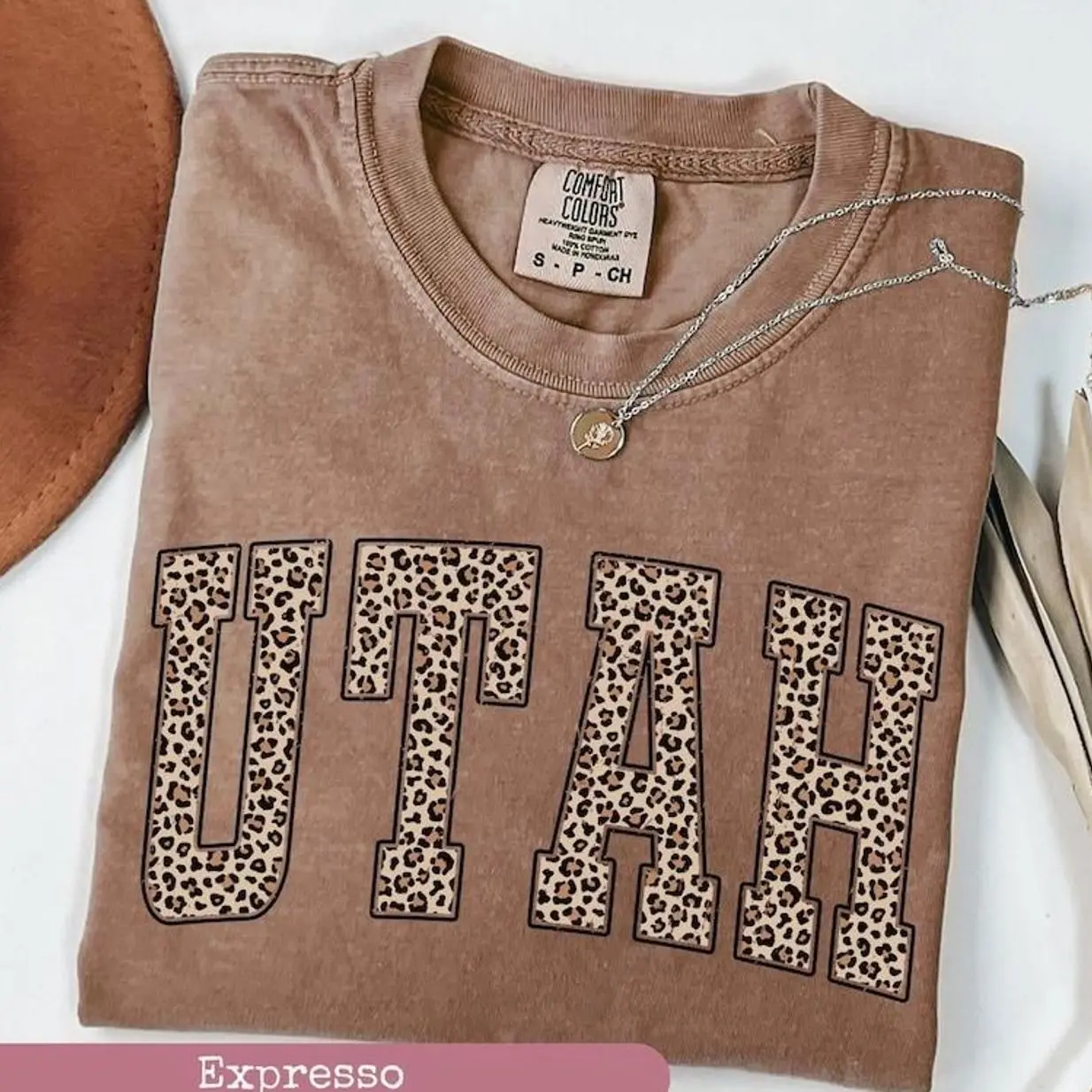 Comfort Colors Leopard Utah Shirt, Utah Sports Fan Gift, Utah State, University Student Gift, College Shirt