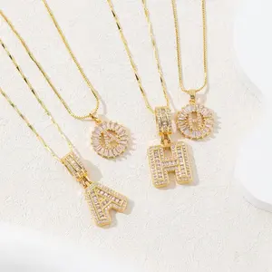 Jewelry 2 Pack Initial Letter Pendant Necklaces 14K Gold Plated Adjustable Chain 17-19'' for Women Valentine's Day Anniversary Jewelry Set
