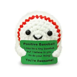 Fun Crochet Mini Baseball Gift, Birthday Present for Baseball Fans, Unisex Baseball Player Birthday Gift, Emotional Support Crochet Knitting