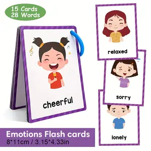 15 cards and 28 words, Children's English Body Parts Cognition Card, Early Childhood Enlightenment Education English Learning Flash Card