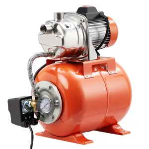 GARVEE 1.6 HP Shallow Well Pump with Pressure Tank, 1320GPH(22GPM),115V Stainless Steel Automatic Booster Lawn Jet Pump, for Farms, Gardens, Homes and Lawns