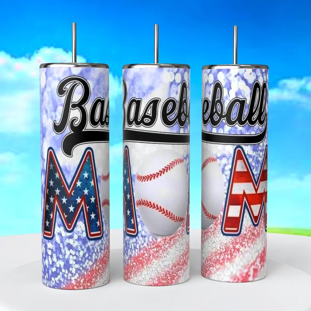 Baseball Mom 20 ounce sublimated tumbler