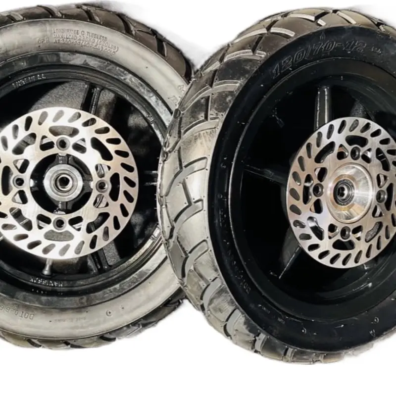 12in Black SuperMoto set w/ Dual Sport Tires