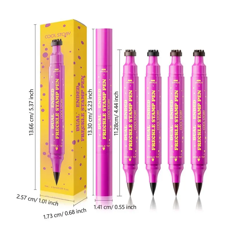 Waterproof Freckles Pen: Faux Freckle Stamp and Fine Tip Eyeliner for Realistic, Long-Lasting Freckles and Effortless Makeup, Perfect for Daily Wear and Cosplay 5