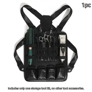 Professional Barber Chest Bag, PU Leather Haircut Scissors Pouch, Tool Storage Bag, Hairdressing Supplies Organizer, Single Item