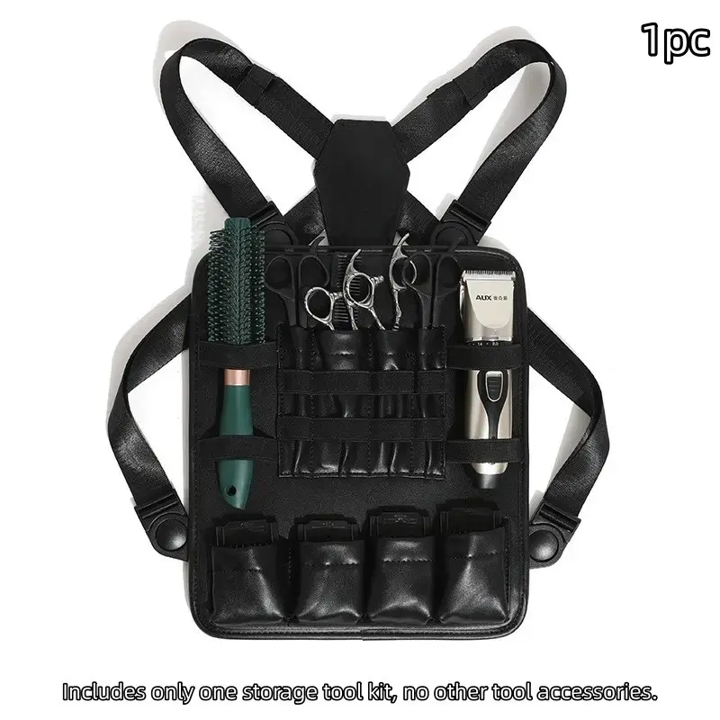Professional Barber Chest Bag, PU Leather Haircut Scissors Pouch, Tool Storage Bag, Hairdressing Supplies Organizer, Single Item, Sling Tool Bag, Organizing Tool