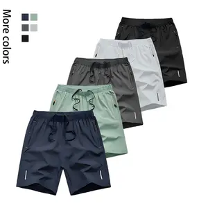 5-Pack Men's Sports Shorts Bulk Set, Ultra-Comfortable Quick Dry Fabric, Loose Fit Design, Zipper Side Pockets, Elastic Waistband, 5 Colors for Fitness, Running, Daily Wear & All Outdoor Activities