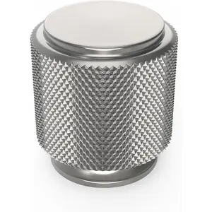 10 Pack Brushed Nickel Knurled Cabinet Knobs Cabinet Pulls for Drawer Dresser, Cupboard and Wardrobe with Pattern