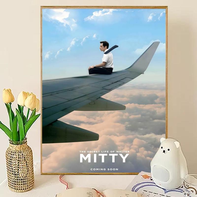 The S-Secret Life of Walter Mitty Poster Sticky Waterproof Wall Art High Quality Print Aesthetic Home Living Bedroom Decor Trendy Room Decoration Easy-To-Apply Gift Durable