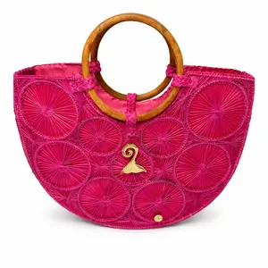 IRACA PALM HALF-MOON BAG PINK