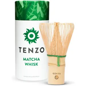 Tenzo Bamboo Whisk for Ceremonial Grade Matcha Green Tea - Authentic Traditional 100 Prong Bamboo Whisk
