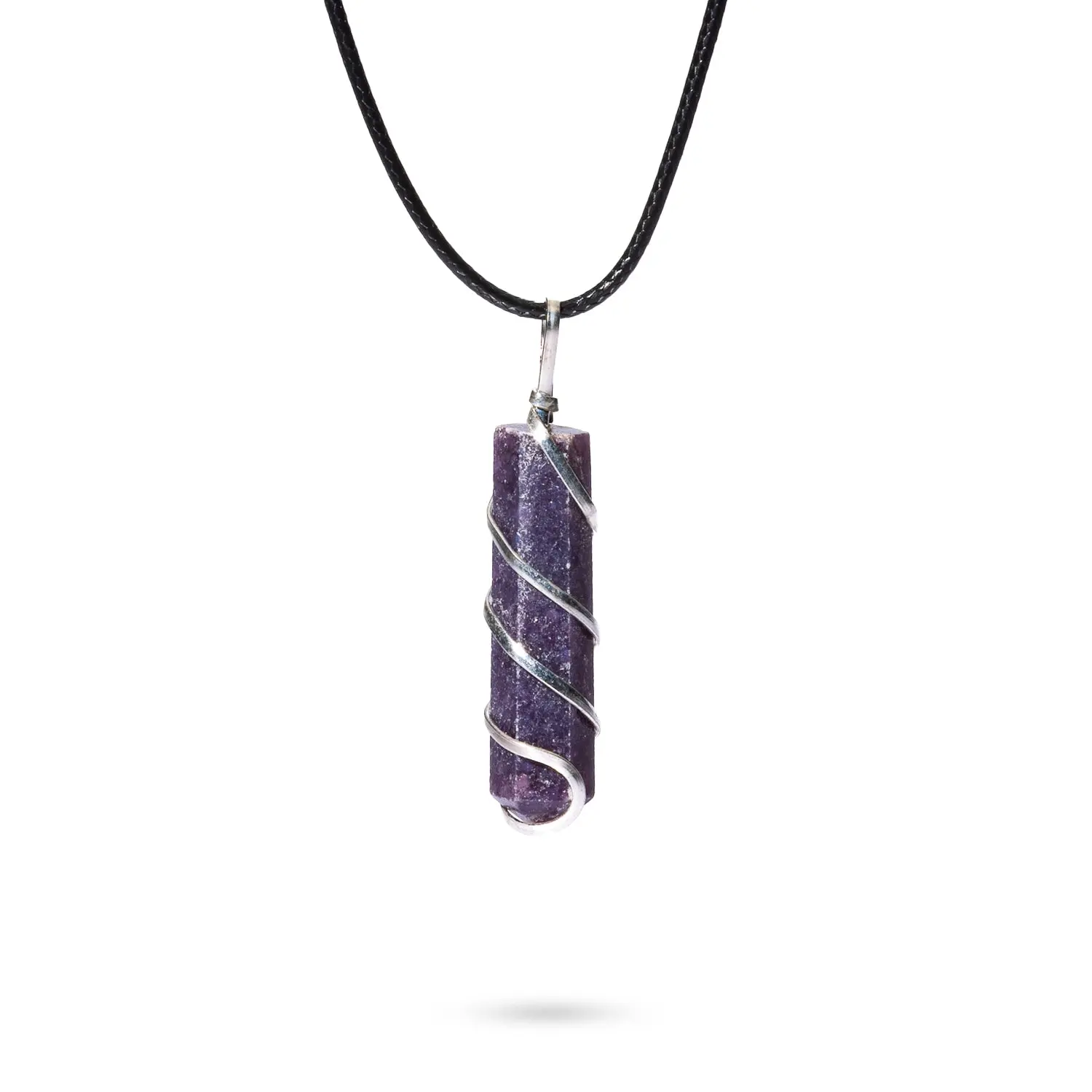 AYANA Lepidolite Wire-Wrapped Necklace for Stress Relief, Sleep & Emotional Healing – Calming Crystal for Heart & Third Eye Chakra, Ideal for Libra & Pisces