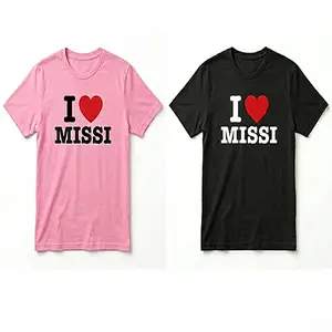 Premium Cotton I Love Missi Tee - Regular Fit Black Shirt, Fast delivery within 7 days, Want a custom name? Message me!