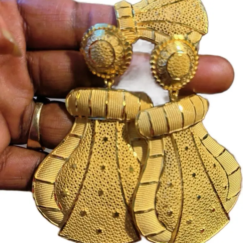Gold-Plated Matching Earrings Set