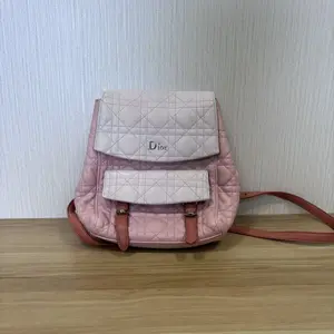 Pre-owned Dior Caro Small Macrocannage Backpack