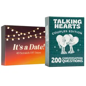 It's a Date ＆ Talking Hearts- 40 Romantic Scratch Off Date Night Cards Game for Couples