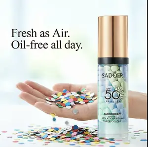 3-in-1 SPF50 Sunscreen Primer, Color Correcting Isolation Cream, Hydrating Tone Up Moisturizer for Radiant Complexion