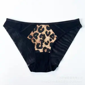 Sexy Panties Thin Breathable Leopard Print Embroidered Plus Size Panties Hip Lift Low Waist Women's Erotic Panties Womenswear