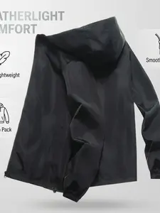 Men’s Omerta Jacket, Hooded Raincoat, Gothic Back Logo Design, Trendy Street Fashion, Mafia Culture Essential, Stylish Outerwear