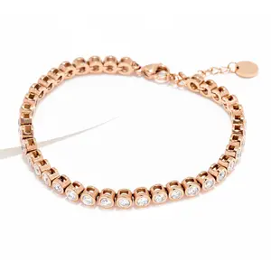 Steel by Diamonique Adjustable Tennis Bracelet