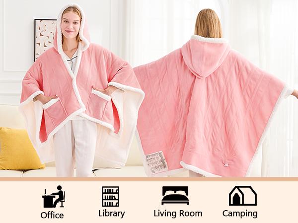 greenoak Wearable Heating Blanket Electric Shawl - Adult Heating Robe Cloak Blanket Hoodie, Wiend, Grandma, 5-person Timer, 10 Heating Levels, Grey greenoak Wearable Heating Blanket Electric Shawl - Adult Heating Robe Cloak Blanket Hoodie, Wiend, Grandma, 5-person Timer, 10 Heating Levels, Grey