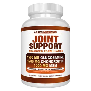 Arazo Nutrition Glucosamine Chondroitin Turmeric Msm Boswellia - Joint Support Supplement for Relief 60 Tablets for Bones, Back, Knees, Hands (180 Tablets)