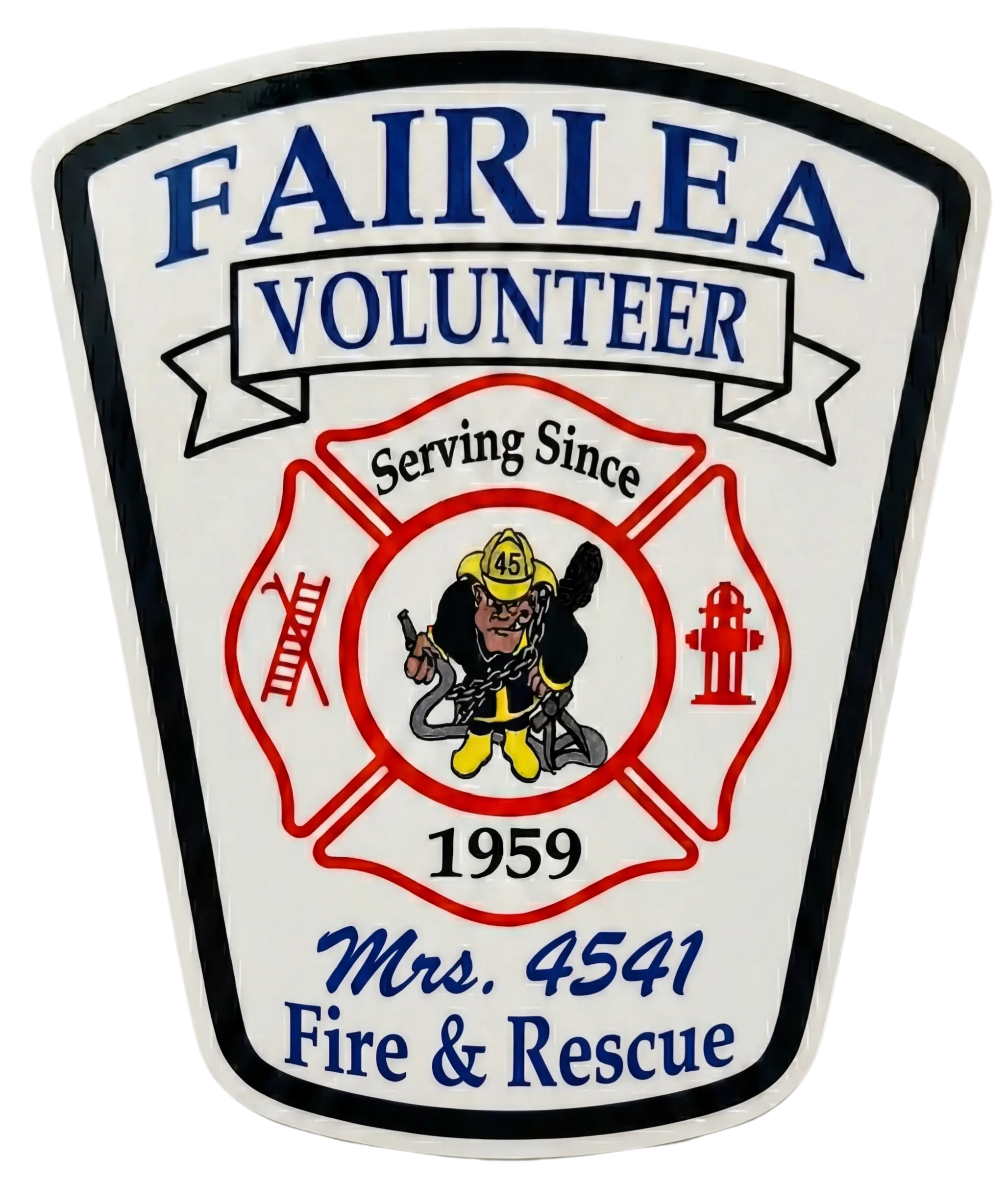 Fairlea Volunteer Fire Window or Helmet Decal Tiktok