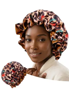 Women's Satin Sleep Hat Hair Protector, Hair Care Cap, Soft Comfortable Design, Ideal for Night Use, Fashionable Headwear, Casual Home Wear, Sleep Bonnets