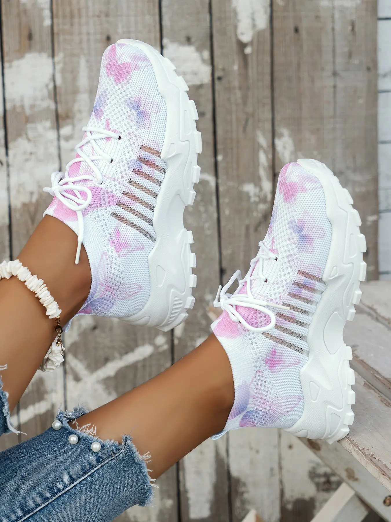 Women's New Fashion Comfortable Flat Low Top Round Toe Shoes, Sporty Running Shoes, Casual Textile Running Sneakers for Outdoor Sports Travel Commuting