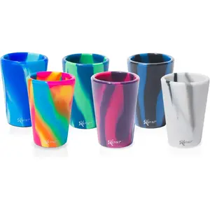 Silipint Silicone 1.5 oz Silishot Shot Glass Pack of 4 Food-Grade Silicone Party Glasses