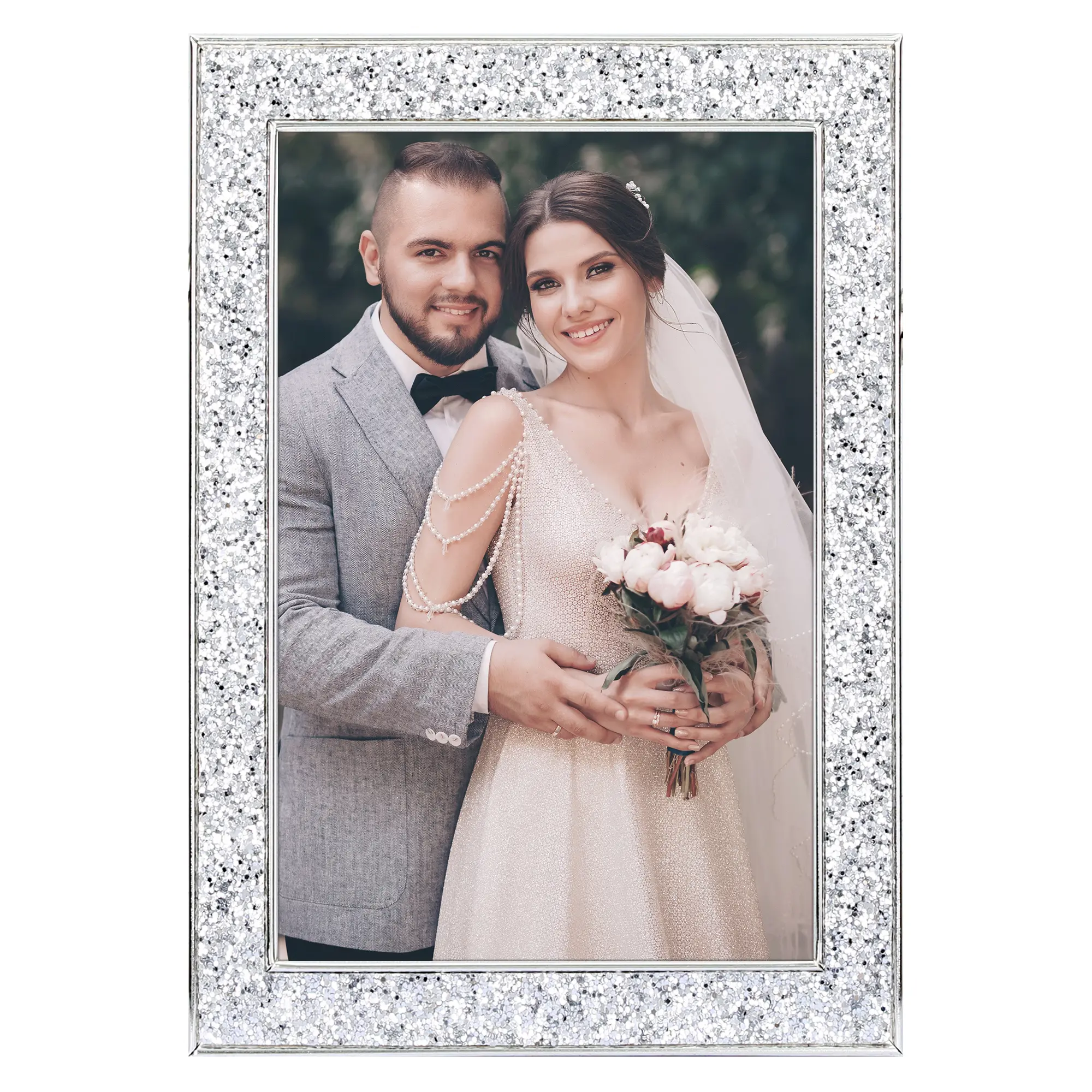 REGALWOVEN Picture Frames, Metal Photo Frame with Glass, Display for Wedding Gift Home Tabletop Decor