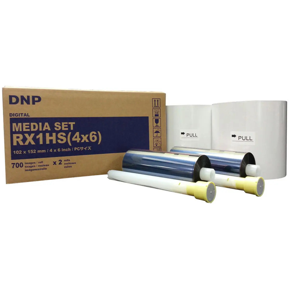 DNP Print Media for DS-RX1HS High Speed Dye Sub Printer - 4x6" 700 Prints Per Roll; 2 Rolls Per Case (1400 Total Prints)