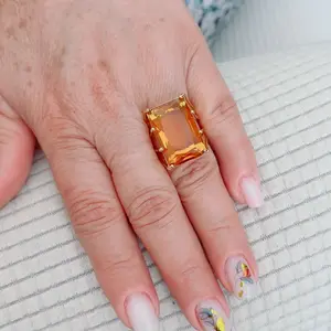 Explicit Amber Ring - Brass