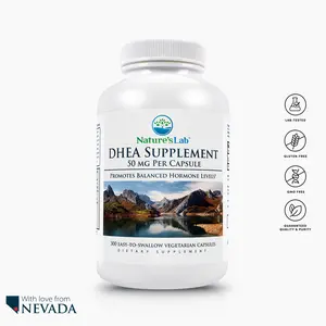 Nature's Lab DHEA 50mg – Hormonal Balance & Healthy Aging Support for Men & Women | Micronized for Absorption | Non-GMO – 300 Capsules