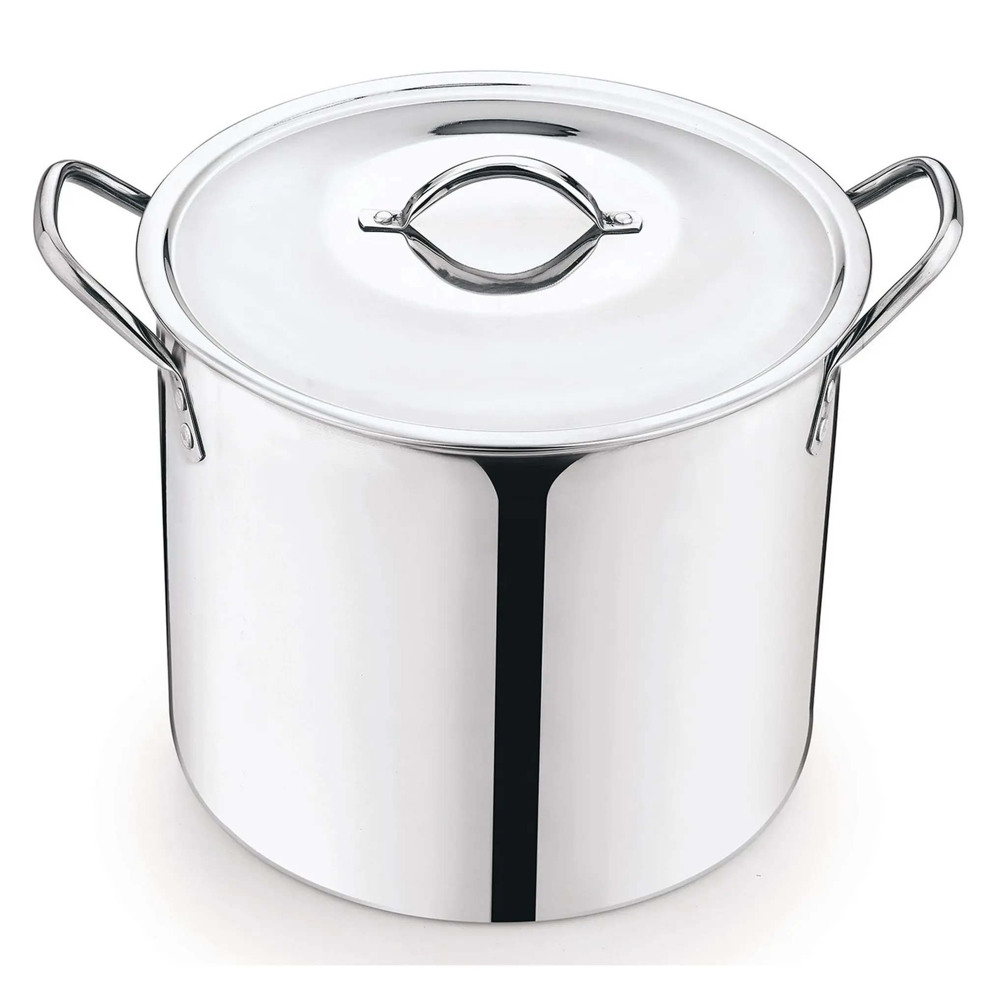 8-Qt Stainless Steel Stock Pot Cookware with Metal Lid and Handles