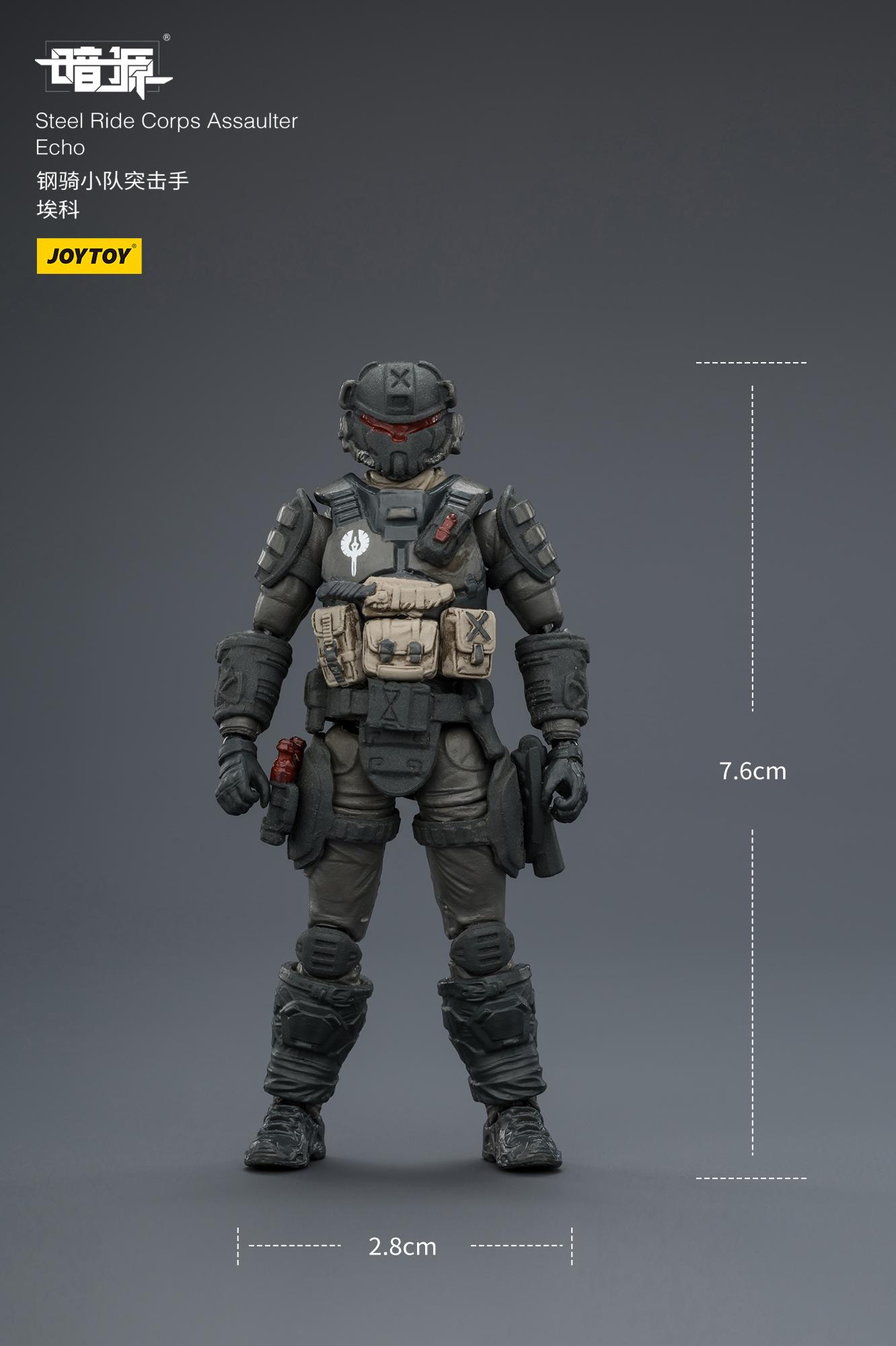 JOYTOY Dark Source 1/25 Action Figures Steel Ride Corps Guard Kael  Steel Ride Corps Engineer  Chris Steel Ride Corps Assaulter Albedo