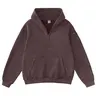 FAIABLE Hoodies Vintage Acid Washed Heavyweight Fleece Half Zip Unisex Hoodie with Kangaroo Pocket & Earbud Sleeve Pocket Casual Aesthetic Streetwear Style Essential Comfort Hoodies