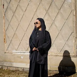 Polka Dot & lace abaya