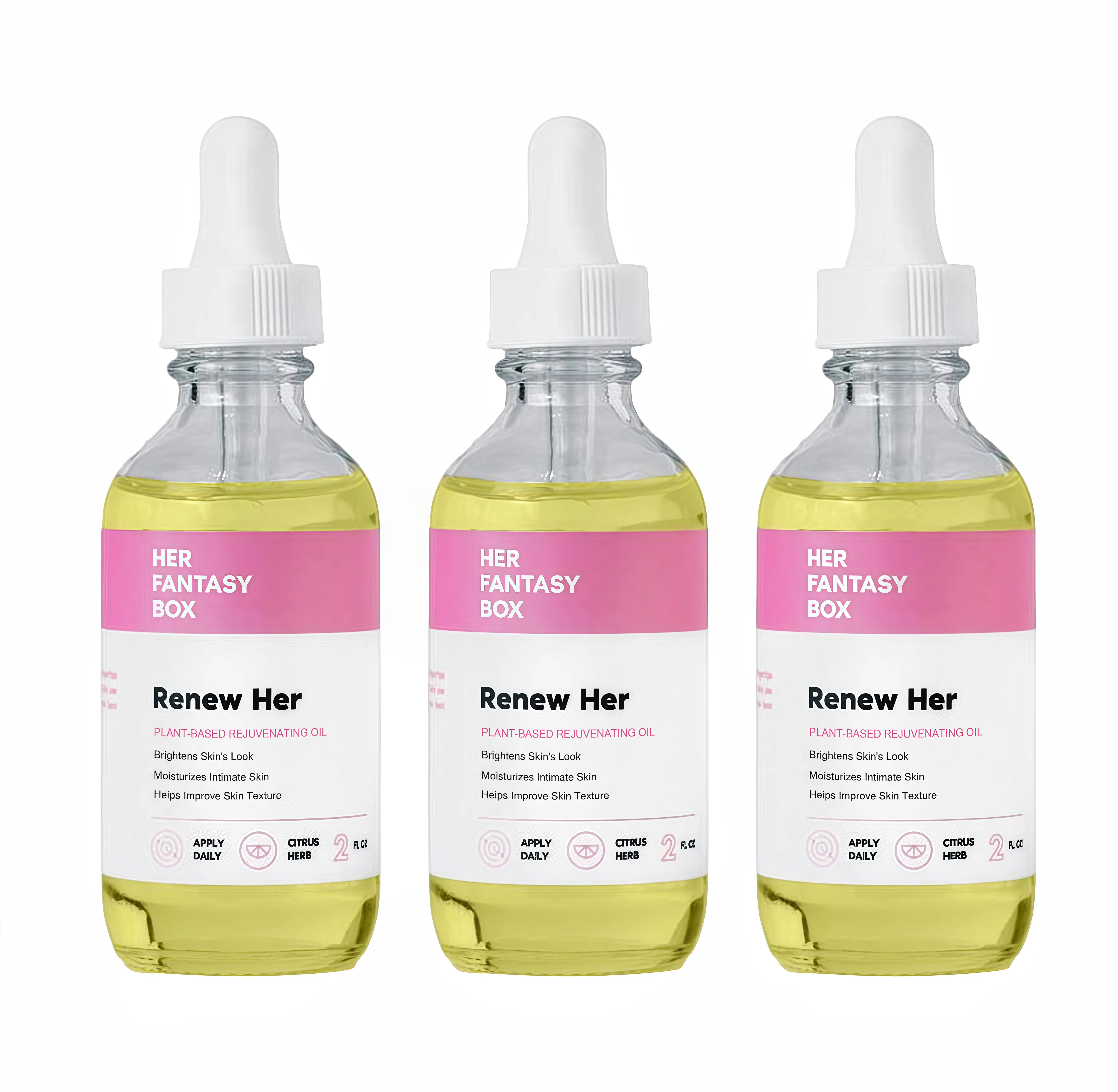 3 Botte Her Fantasy Box Renew Her IG| Natural Rejuvenating Yoni Oil for Dark Spots, Ingrown Hair, and Skin Brightening - Nourishing, Moisturizing Formula for All Skin Types