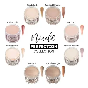 "Coverland Acrylic Powder Collection (8 x 3.5oz) 'Nude Perfection' – Salon Quality, Nude Shades Set"