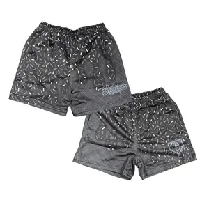 Ice Cream Pattern Mesh Sh0rts Youth Adults, 5" Athletic Shorts, Lightweight Breathable Summer Gym Sh0rts, Casual Sportswear Outfit
